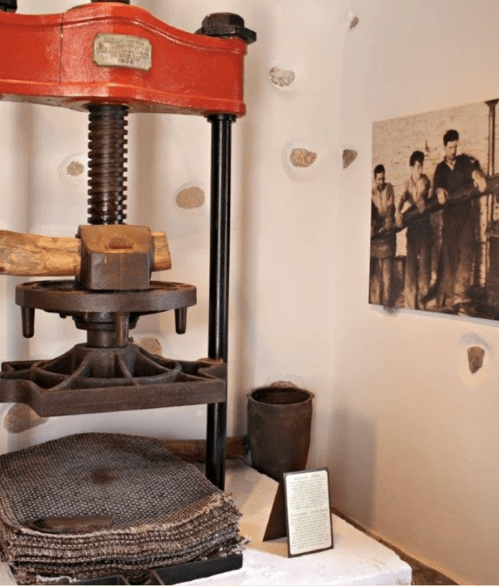 Traditional olive press